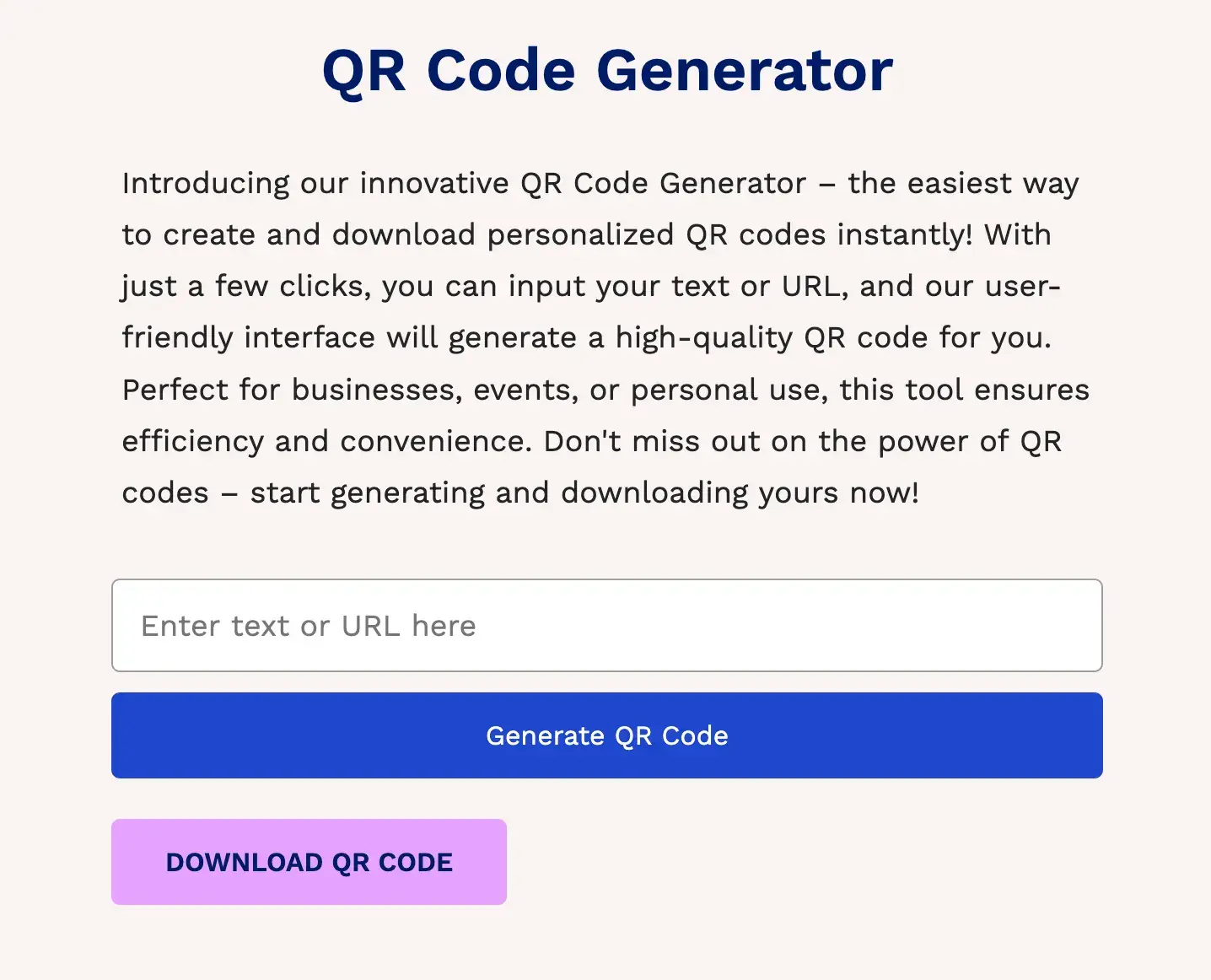 QR Code Generator